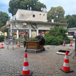 V Piešťanoch aktuálne demontujú meteorologický stĺp I Foto: Zuzana Benková, Trnavské rádio