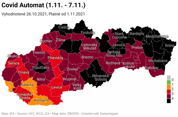 Aktuálny Covid automat | Zdroj: korona.gov.sk