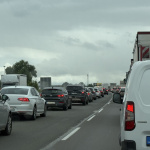 Tiahnúca sa kolóna je na R1 od Vlčkoviec až po Trnavu  | Foto: Dušan Vančo