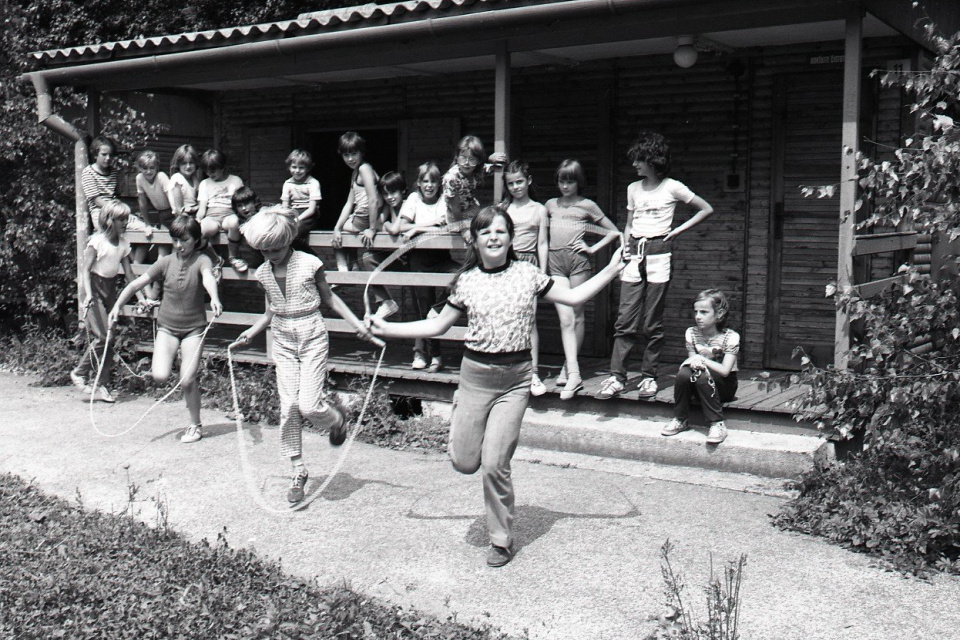 Záber z pionierskeho tábora Planinka, 23. 7. 1985. | Foto: Štefan Petráš, ČSTK. Licencia: Trnavské rádio