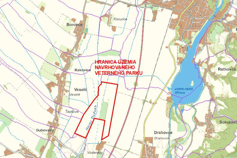 Lokalita uvedená v zámere | Zdroj: EIA