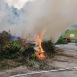 Dym bolo vidieť z veľkej diaľky. | Foto: DHZ Moravany nad Váhom