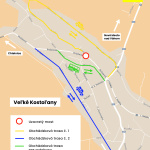 Veľké Kostoľany, obchádzková trasa. | Zdroj: TTSK