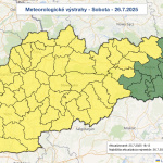 Výstraha SHMÚ pred búrkami. | Zdroj: SHMÚ