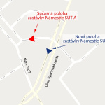 Zastávka Námestie SUT A bude pri hlavnej ceste. | Foto: Trnava