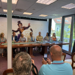 Na tlačovej konferencií sa stretli organizátori, primátor Piešťan, prezident a prvá dáma festivalu aj riaditeľka partnerskej charitatívnej organizácie | Foto: MIchaela Martišíková, Trnavské rádio