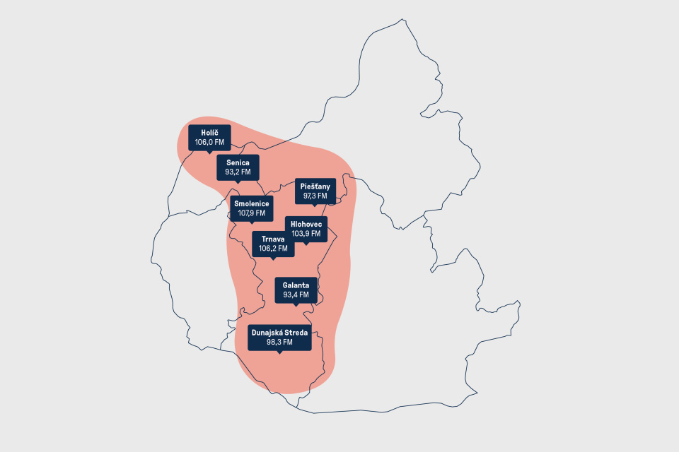 Trnavské s frekvenciami po celom Trnavskom kraji.