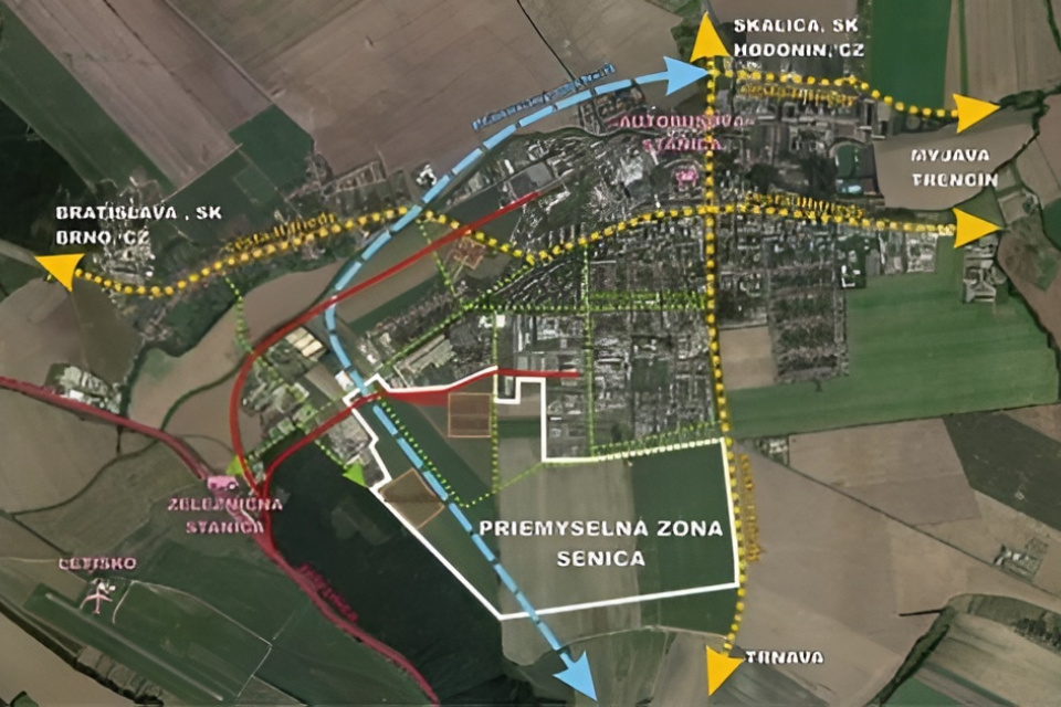 Projekt by mal vzniknúť v priemyselnej zóne | Zdroj: Mesto Senica