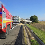 D1 od Piešťan smerom do Trenčína bude na najbližšie hodiny uzavretá | Foto: Dopravný servis - okres Piešťany a okolie
