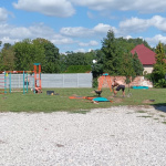 Areál v priebehu prác I Zdroj: Obec Dubovce