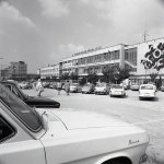 Obchodný dom Cieľ v Senici v roku 1979. | Foto: Štefan Puškáš, ČSTK. Licencia na použitie je pre Trnavské rádio.
