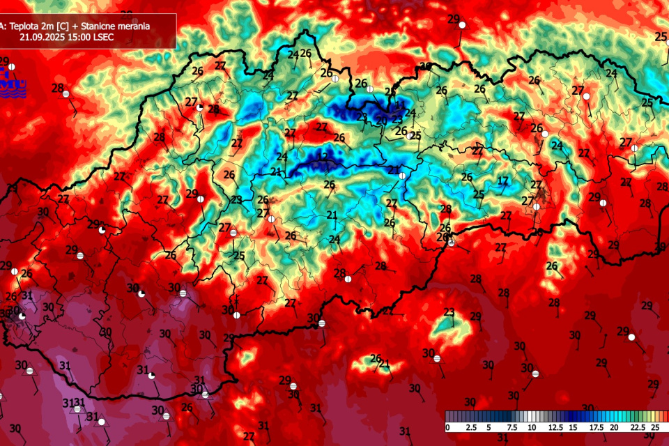 Vzácne tropické dni na Slovensku. | Zdroj: SHMÚ