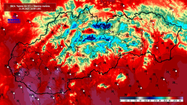 Vzácne tropické dni na Slovensku. | Zdroj: SHMÚ