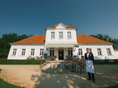 Na snímke fikcia zrekonštruovanej Emmerovej vily, ktorá očakáva prvých návštevníkov kaviarne. | Foto: red., úprava: Gemini