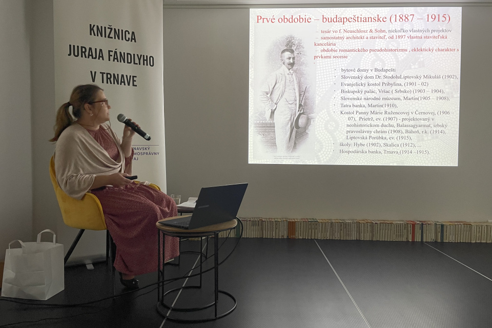 Knihovníčka spomenula jeho život a úspešné stavby, ktorých za život postavil viac ako 300 | Foto: Michaela Martišíková, redakcia 