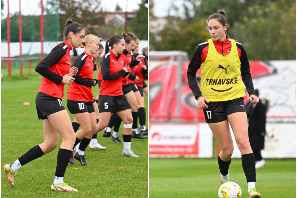 Hráčky pred dnešným zápasom. | Foto: Spartak Trnava