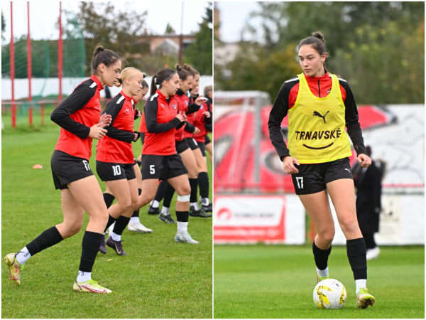 Hráčky pred dnešným zápasom. | Foto: Spartak Trnava