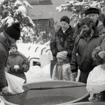 Predaje v centre Trnavy v roku 1995. | Foto: Magda Borodáčová, TASR. Licencované pre Trnavské rádio