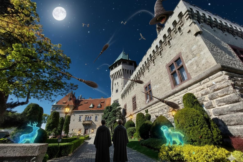Zámok navštívia cez víkend postavy zo známeho čarodejníckeho filmu | Zdroj, úprava: Dušan Vančo, Gemini AI