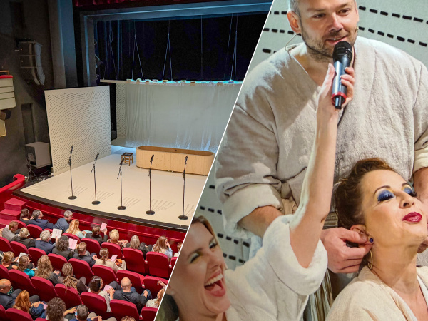 Minúty pred premiérou a herci Soldanová, Borsová a Jánoš. | Foto: red. / Bulletin DJP