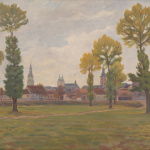 Štefan Polkoráb – Trnava v jeseni, z roku 1929. | Zdroj: SNG