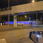 Policajti stoja pri City Aréne | Foto: Tomáš