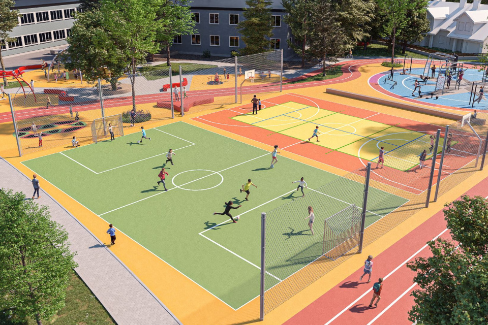 Vizualizácia ihriska na Kubinu | Zdroj: Mesto Trnava