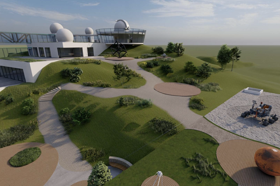 Vizualizácia hvezdárne v Hlohovci | Zdroj: TTSK