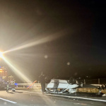 Vážna nehoda pri Piešťanoch. | Zdroj, foto: Dopravný servis Trnavského rádia