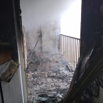 Horí v jednom z bytov v Senici | Zdroj: Hasičský a záchranný zbor - Trnavský kraj