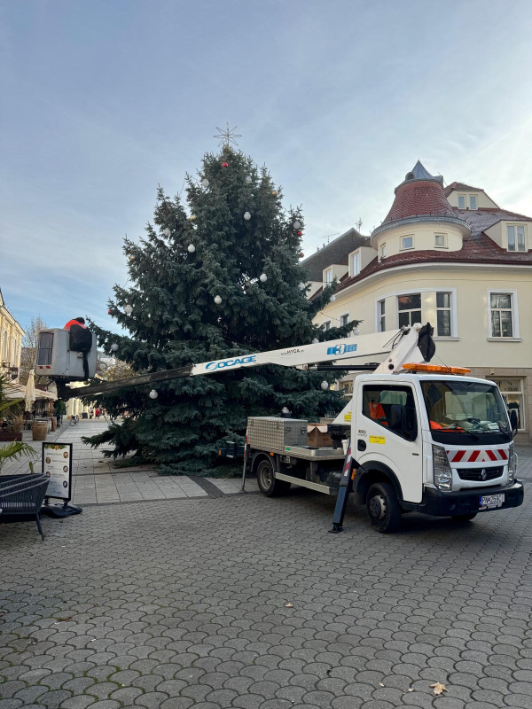 Stromček bude svietiť až o týždeň | Foto: Trnavské rádio