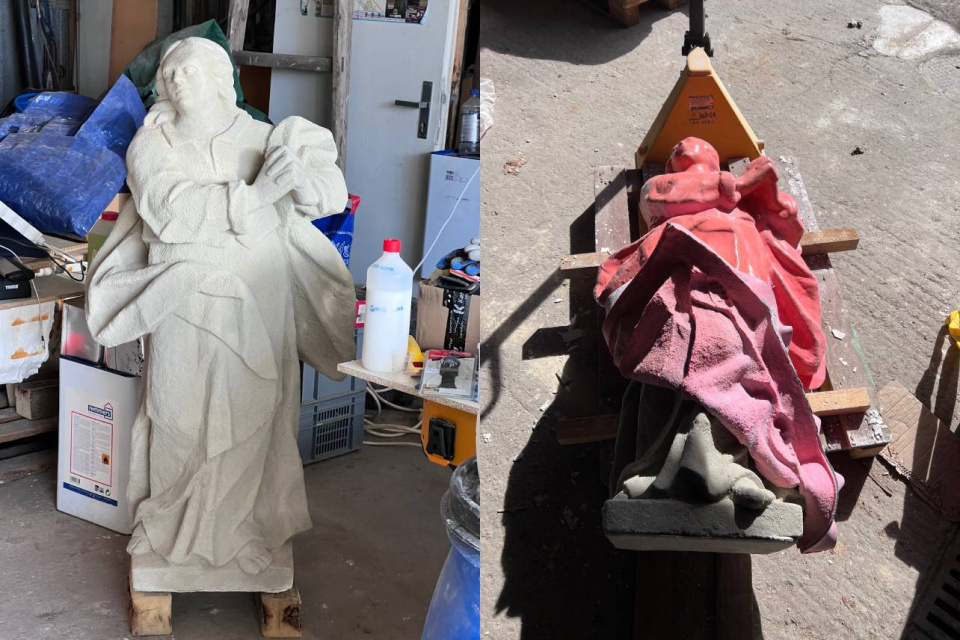 Ďalšia z častí súsošia u reštaurátora | Foto: Archív Martina Cimbalu