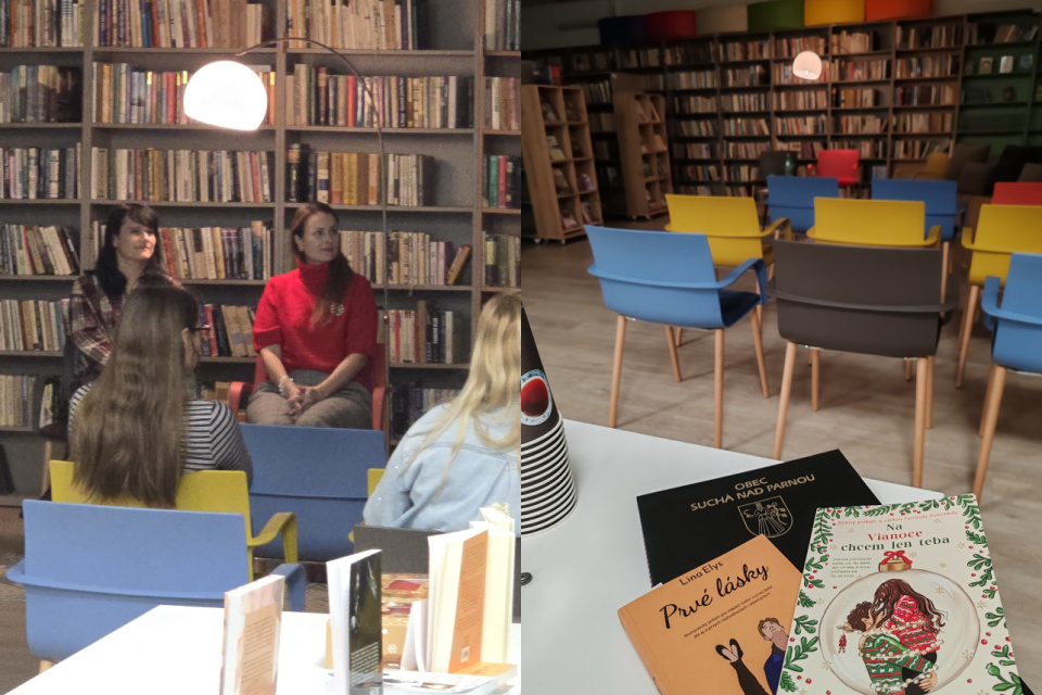 Obe autorky boli s knihami aj v Suchej nad Parnou | Zdroj: Knižnica Viliama Turčányho 