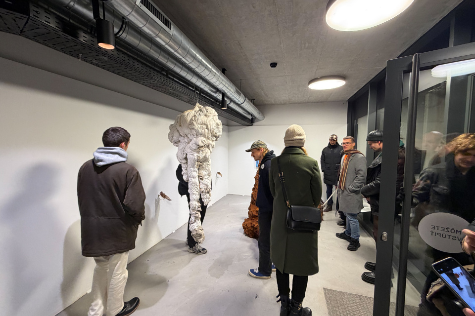 Veronika Verešová: Sedimenty únavy. Záber z vernisáže na Nádvorí. | Foto: dv., red.