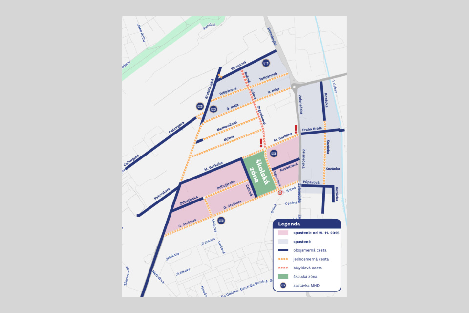 Nová organizácia dopravy. | Zdroj: Mesto Trnava