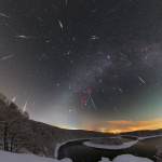 Maximum Geminíd v roku 2018 nad Sečskou priehradou. | Foto: Petr Horálek/FÚ v Opave