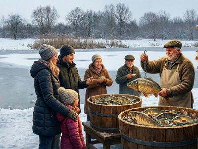 Na vianočné stoly v Trnave sa dostávajú kapry z lokálnych rybníkov | Foto: Gemini AI