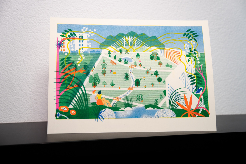 Grafika zachytáva Agátku ako premyslený mestský projekt, nie len parkové územie. | Foto: Mesto Trnava 