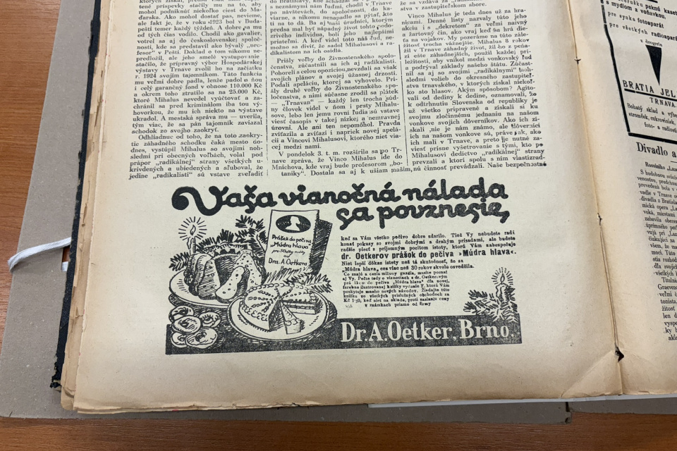 Reklamy predstavovali kypriaci prášok do perníka aj vanilkový cukor  | Foto: Michaela Martišíková, Trnavské rádio