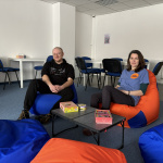 Koordinátor klubovne Zátvor Thomas Štefák a programová manažérka Trnavských klubovní Ivana Zvončanová | Foto: Michaela Martišíková, Trnavské rádio