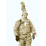 Maska Slameník z okresu Ružomberok (okolo roku 1970) | Zdroj: Ľudová kultúra.sk, prevzaté zo Slovensko. Európske kontexty ľudovej kultúry, Bratislava 2000, 242