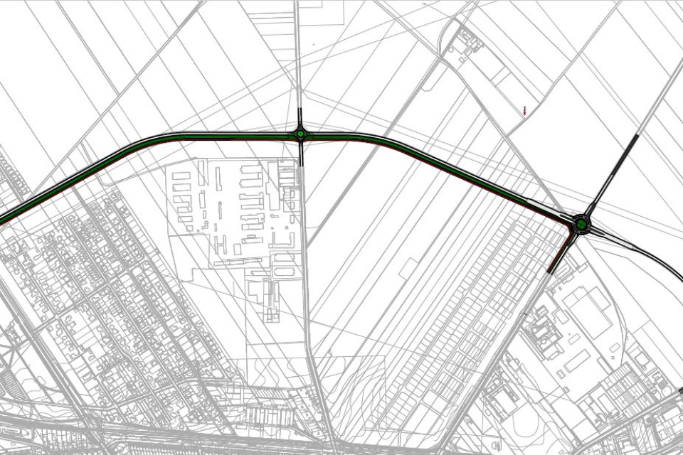 Priložená mapa ukazuje vedenie plánovaného obchvatu | Zdroj: Plánuj mesto Trnava 