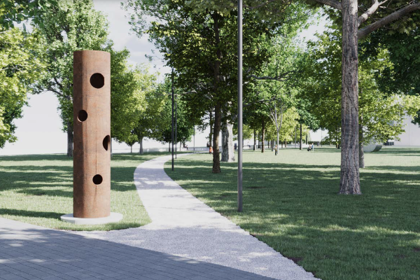 Takto by mohol vyzerať park pri galérii v Senici | Zdroj: TTSK