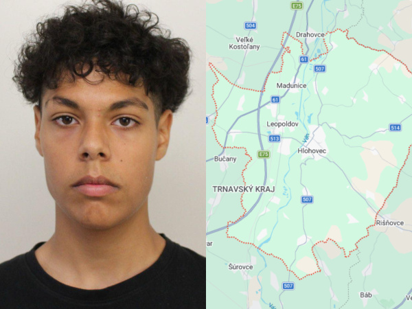 Videli ste ho? Kontaktujte prosím políciu. | Foto: Záchranný systém Slovensko, Maps Google