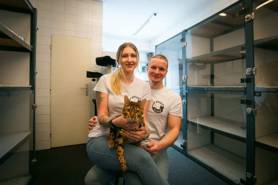 Majiteľka Meow Hotela Sylvia Belányiová s priateľom Marekom Chromým | Foto- Mgr. Lukáš Patrik