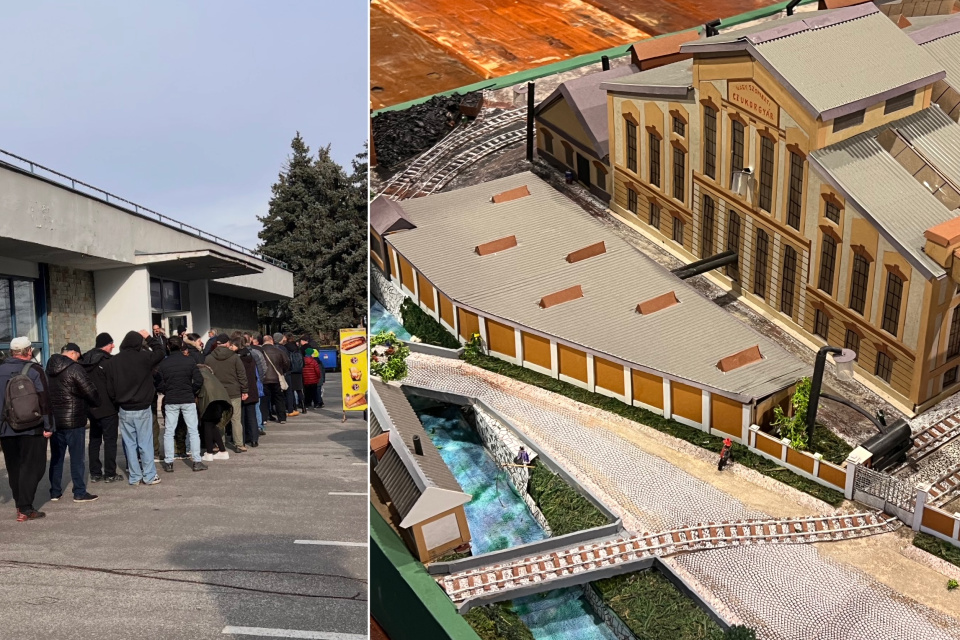 Nápor pri vstupe a model s trnavským cukrovarom. | Foto: Trnavské