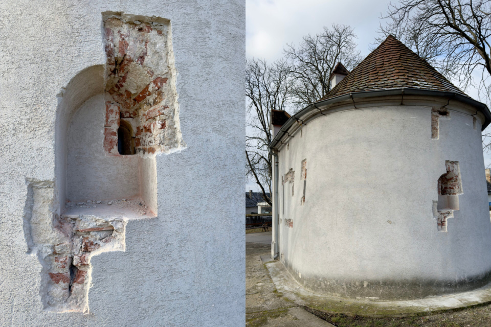 Kaplnka je v súčasnosti značne poškodená | Zdroj: Obec Sekule