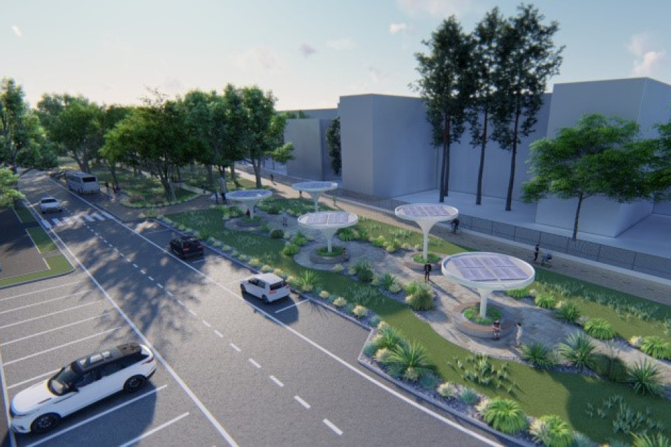 Vizualizácia námestia v meste | Zdroj: Mesto Dunajská Streda