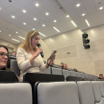 Do diskusie sa po skončení TK pridala viceprimátorka Trnavy | Foto: Michaela Martišíková, Trnavské rádio
