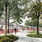 Vizualizácia priestoru pri ZŠ Maxima Gorkého I Zdroj: Mesto Trnava